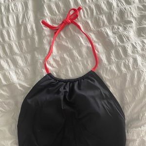 Black halter crop top